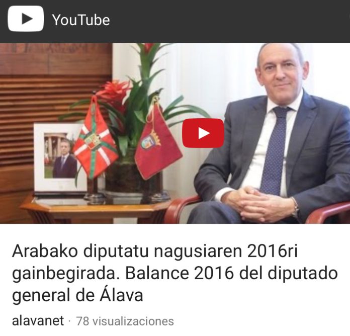 Ramiro Gonzalez vídeo Balance Navidad Ramiro Gonzalez vídeo Balance Navidad Diputación de Álava