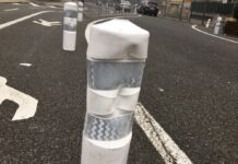 ¿Bolardos de protección en Vitoria o dianas para golpearlos? bolardos en calle Argentina Vitoria