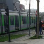 accidente de un coche con tranvía en lakua