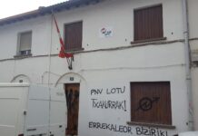 Pintadas en Alsasua (Navarra) por el conflicto de okupas vitorianos