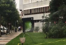 ¡Viva el vino! Riegan jardines mientras llueve en Vitoria