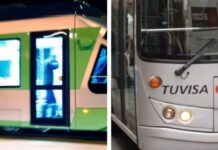 Autobuses y tranvías fuera de servicio el domingo en Vitoria (listado)