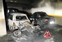 Arden 3 vehículos de un mismo propietario en un garaje de Vitoria