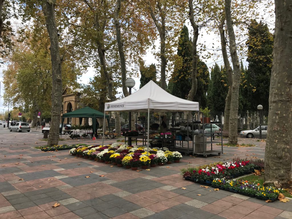 Más buses, parking, WC y flores en los cementerios de Vitoria