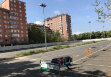 Vallado el aparcamiento en Vitoria