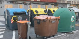 Amontonan contenedores en Vitoria provocando riesgos