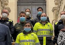 Policías colombianos en Vitoria