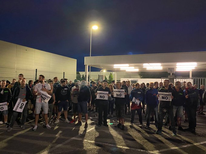 La huelga paraliza Mercedes en Vitoria