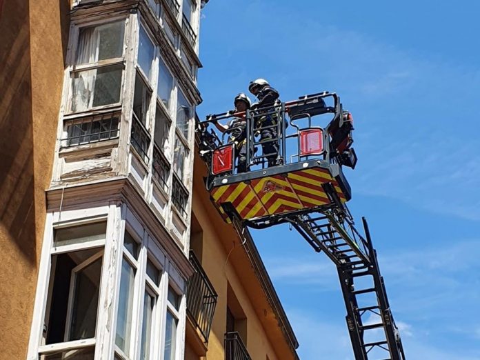 9 actuaciones por desprendimientos en fachadas de Vitoria