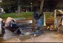 Calcinados 3 contenedores y daños a 2 vehículos en Vitoria