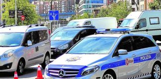 Averiados 20 Mercedes de la Policía Municipal de Bilbao