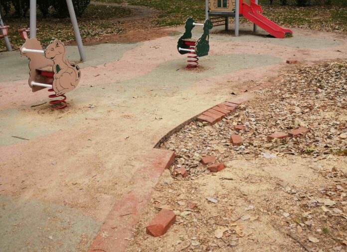 Parque infantil para romperse la cabeza en Vitoria