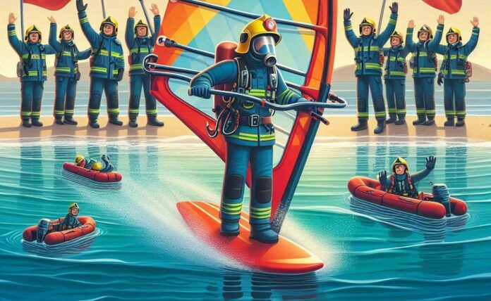 bomberos-surf-vitoria-nortexpres ¿Pierdes la vela de surf? ¡Llamas a los bomberos de Vitoria!
