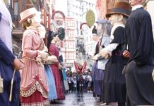 Sitio, días y horas de gigantes y cabezudos en Aste Nagusia de Bilbao