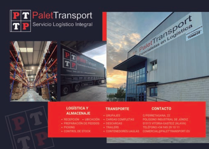 Palettransport-vitoria-logisticaa gestión logística, almacenaje y transporte de mercancías paletizadas desde Vitoria. Su objetivo es convertirse en una empresa líder en el mercado, por ello, desde la década de los años 90 realiza un servicio logístico integral para poder adaptarse a todas las necesidades de los clientes, de esta manera son capaces de ofrecer soluciones globales y conseguir la máxima calidad en cada paso que dan. La satisfacción del cliente les importa. Polígono Industrial de Júndiz 01015 Vitoria‑Gasteiz 945 291 011 Actualmente, vivimos en un mundo que cada vez está más conectado entre sí, por ello, gestiones como el envío de mercancía es posible, además de rápido, seguro y fácil siempre y cuando contemos con la ayuda de una empresa especializada en estas gestiones y con una extensa experiencia en el sector. Sin duda, la logística es una gestión cada vez más común en los negocios y por ello, es necesario contar con una empresa especializada y de confianza. Palettransport es una empresa especializada en el sector de la gestión logística, almacenaje y transporte de mercancías paletizadas desde Vitoria. Su objetivo es convertirse en una empresa líder en el mercado, por ello, desde la década de los años 90 realiza un servicio logístico integral para poder adaptarse a todas las necesidades de los clientes, de esta manera son capaces de ofrecer soluciones globales y conseguir la máxima calidad en cada paso que dan. La satisfacción del cliente les importa. Polígono Industrial de Júndiz 01015 Vitoria‑Gasteiz 945 291 011 Actualmente, vivimos en un mundo que cada vez está más conectado entre sí, por ello, gestiones como el envío de mercancía es posible, además de rápido, seguro y fácil siempre y cuando contemos con la ayuda de una empresa especializada en estas gestiones y con una extensa experiencia en el sector. Sin duda, la logística es una gestión cada vez más común en los negocios y por ello, es necesario contar con una empresa especializada y de confianza.