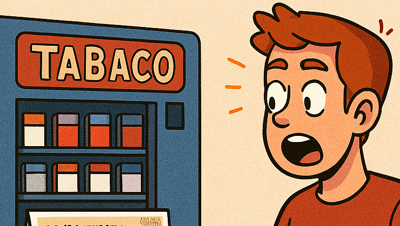 Es la máquina de tabaco en Vitoria donde compran fumadores y no fumadores. Y puede hacer millonarios estas navidades con lotería