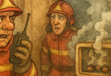 Despliegue de Bomberos en Vitoria por castañas al microondas Despliegue de Bomberos en Vitoria por castañas al microondas