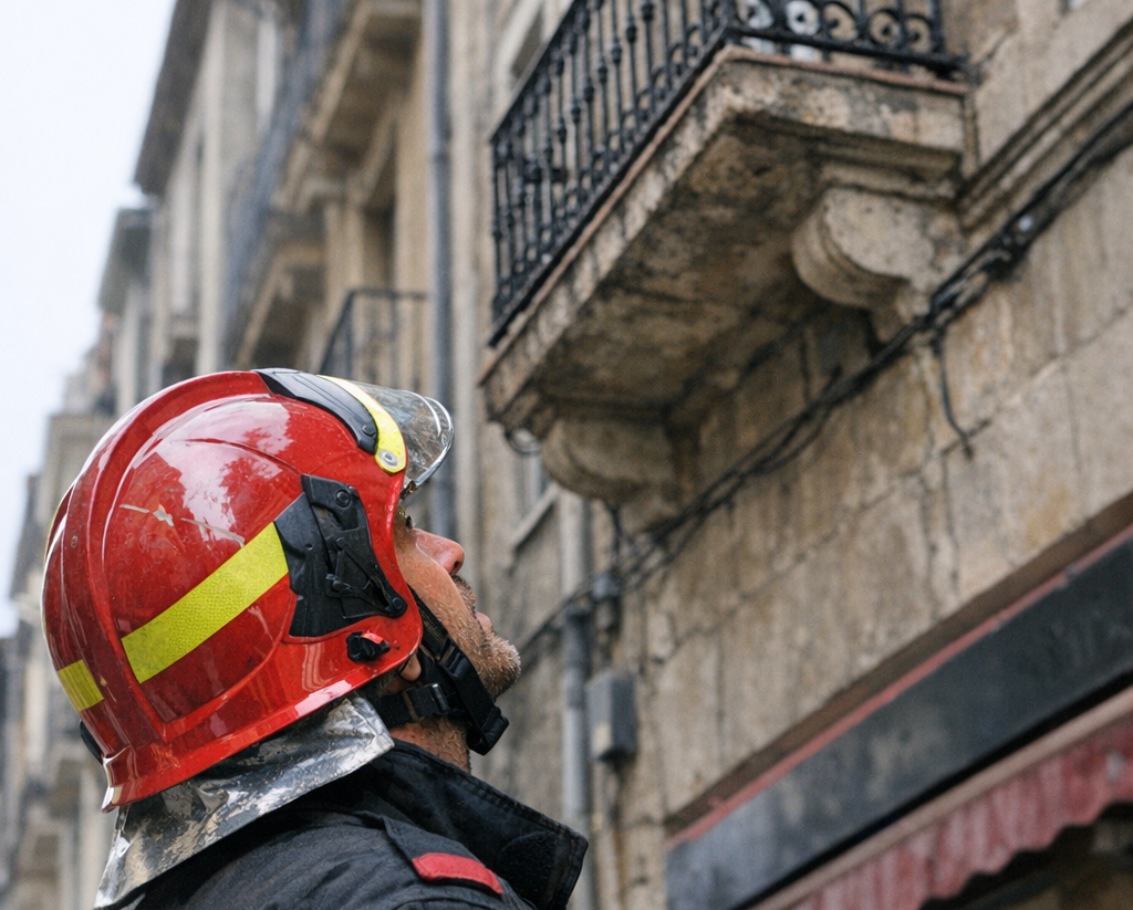 ¡Susto! El balcón que "se cae" en Vitoria
