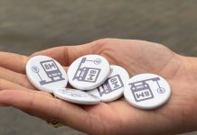 Las chapas de los conductores de autobuses en Vitoria