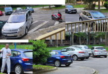 Parking privado encima de la acera en Vitoria Parking privado encima de la acera en Vitoria