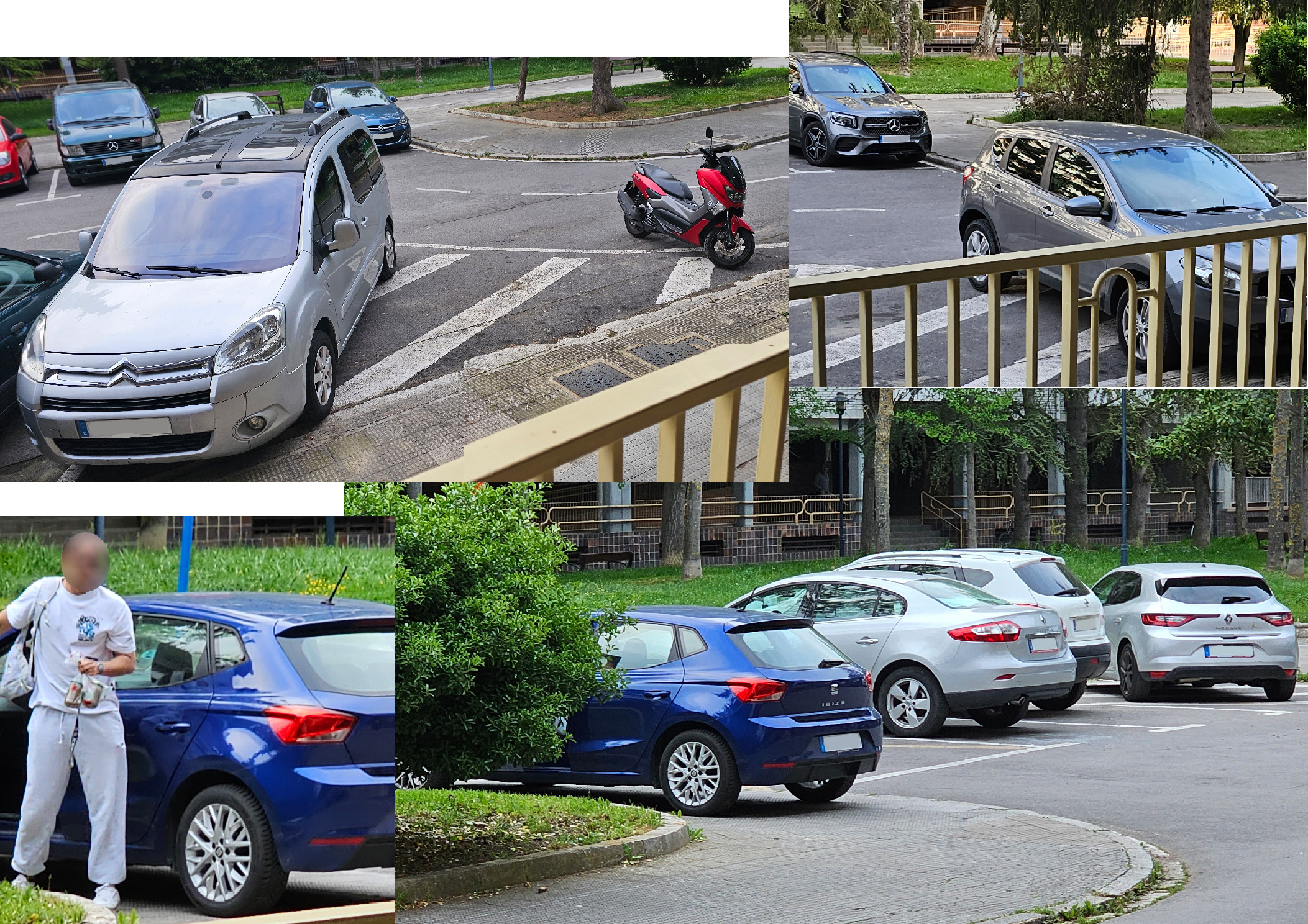 Parking privado encima de la acera en Vitoria Parking privado encima de la acera en Vitoria