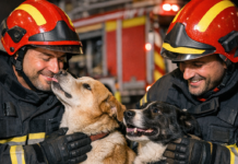 Los bomberos de Vitoria liberan dos pobres perritos