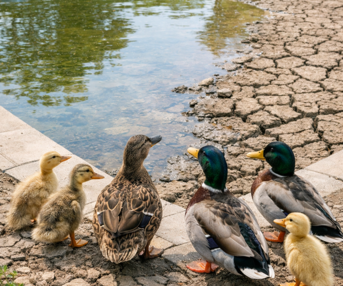 Patos confundidos en Vitoria ¿Chapuzón o paseo en el desierto?