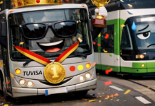 Los autobuses vencieron a los tranvías en Fiestas de Vitoria Los autobuses vencieron a los tranvías en Fiestas de Vitoria