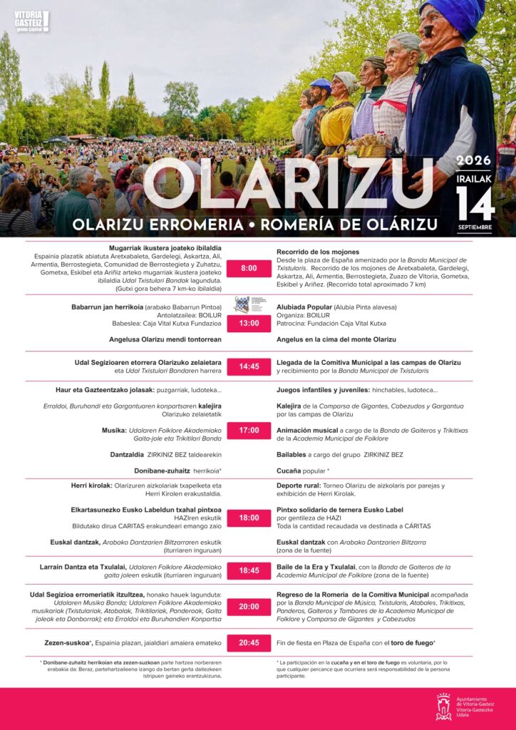 Agenda del día de Olarizu en Vitoria