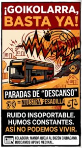 Vecinos de Vitoria pierden la paciencia ante el rugido diario