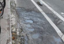 Vaya como está el nuevo carril bici en Vitoria