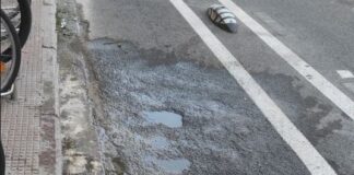 Vaya como está el nuevo carril bici en Vitoria