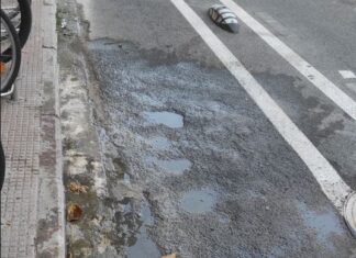 Vaya como está el nuevo carril bici en Vitoria