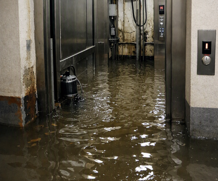 Diez pisos de agua en caída libre en Vitoria