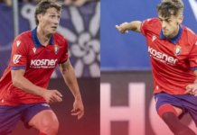 Parte médico de Osasuna con dos lesionados