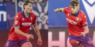 Parte médico de Osasuna con dos lesionados