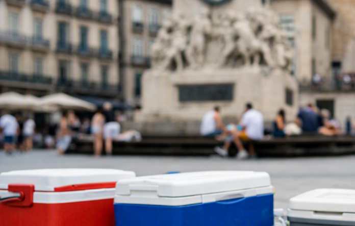 Verano de 'neveritas' y gente 'descalza' en dos emblemas de Vitoria