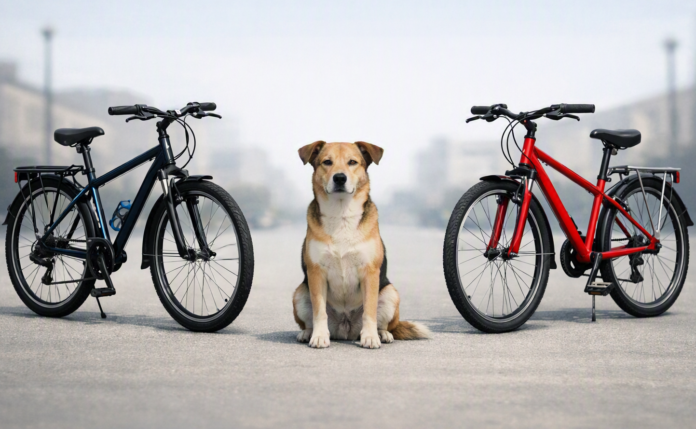 perros-bicis-vitoria Accidente entre dos ciclistas y un perro en Vitoria
