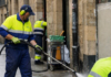 Primeros aplausos a una calle limpia de pintadas en Vitoria Primeros aplausos a una calle limpia de pintadas en Vitoria