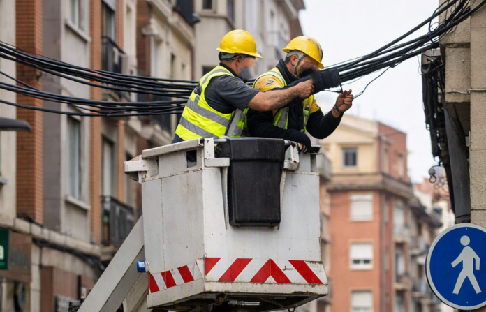 cables-trafico-vitoria Unos cables paran el tráfico en Vitoria