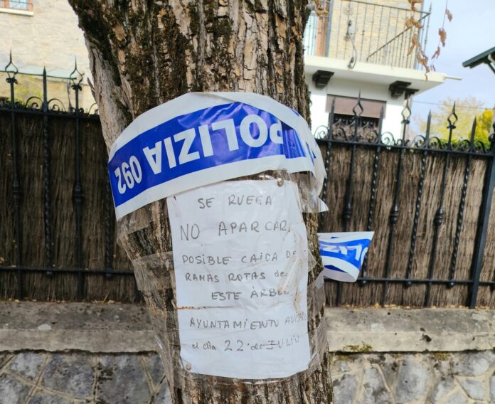 cartel-aparcar-vitoria Riesgo accidente Vitoria: Vecinos hacen de policías con un cartel casero